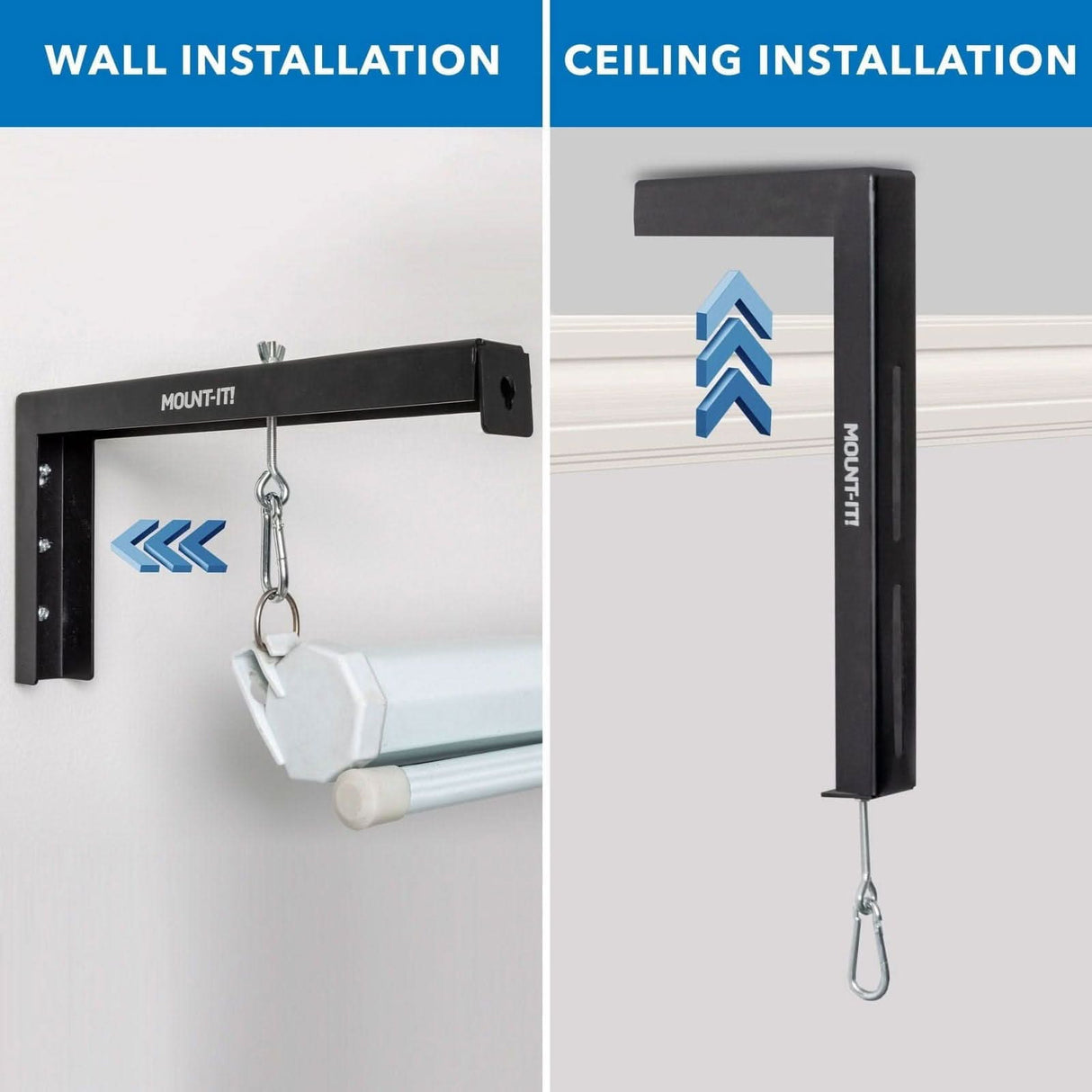 12" Universal Projector Screen Mount - Wall or Ceiling Installation Projector Mount - 12" Universal Projector Screen Mount - Wall or Ceiling Installation - Mount-It! -