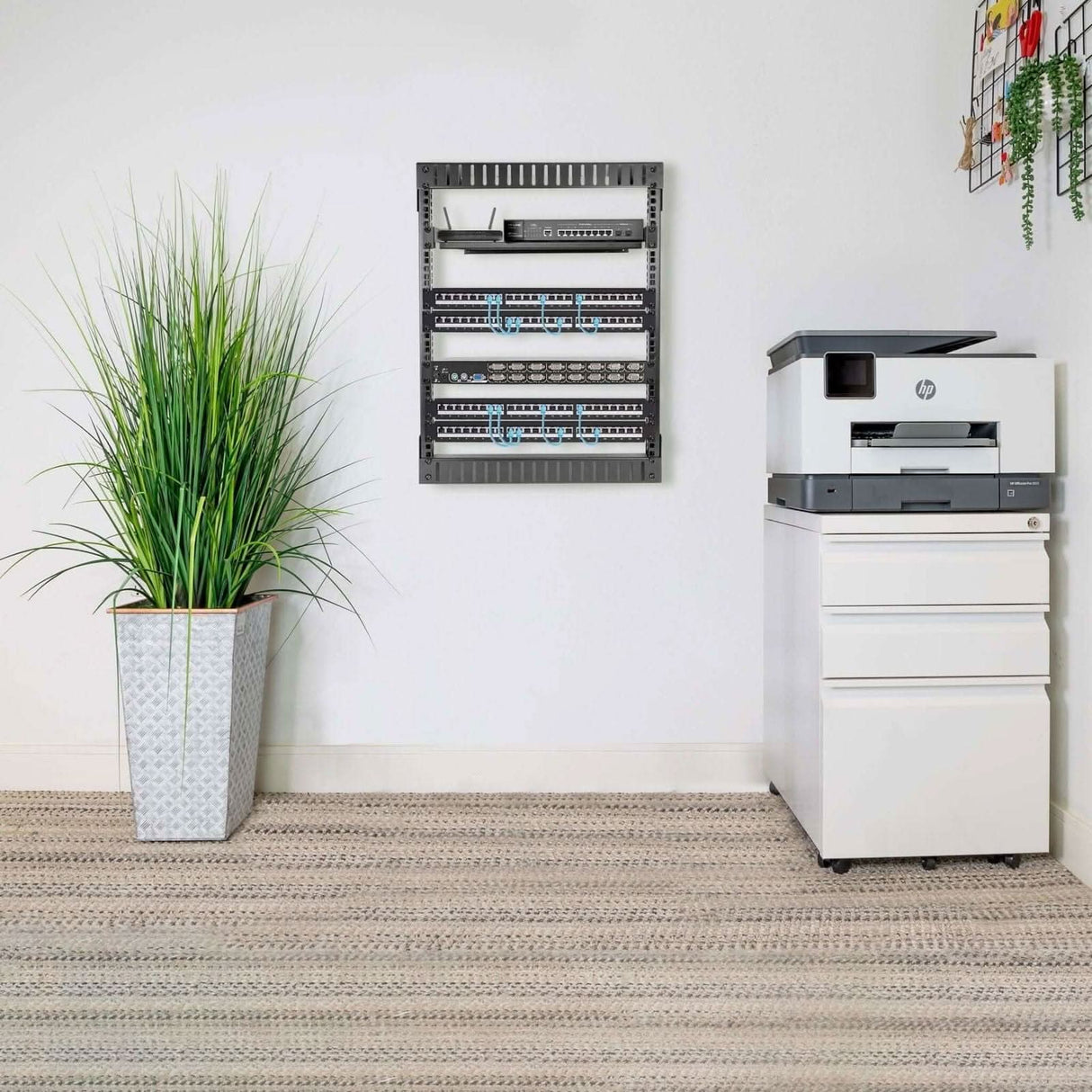 12U Black Steel Open Frame Wall Rack Server and Networking Racks - 12U Black Steel Open Frame Wall Rack - Mount-It! - MI-7633