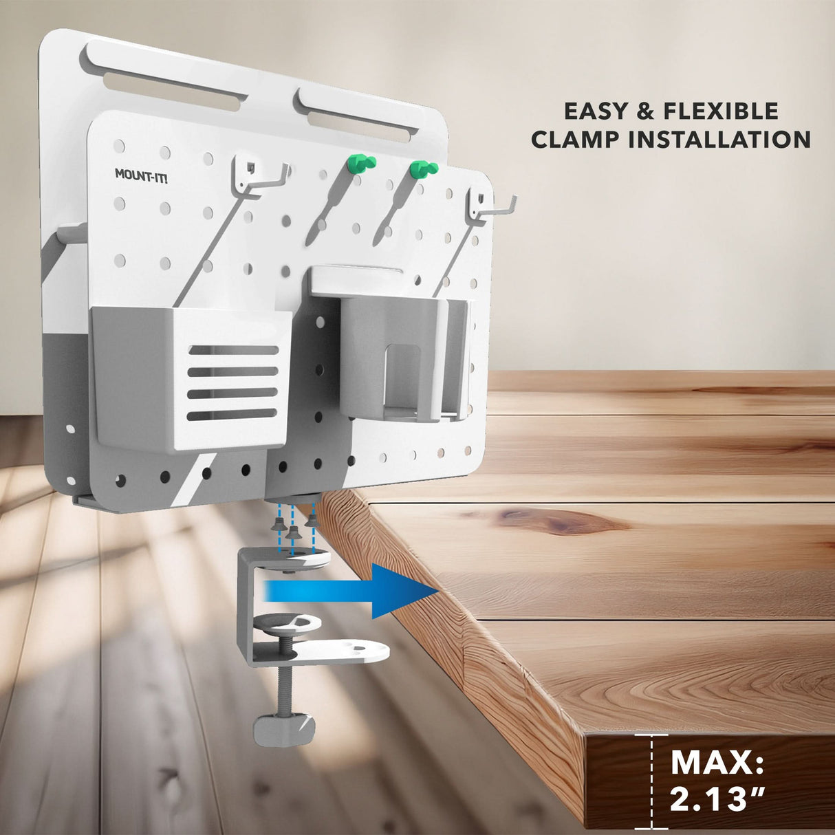 360° Rotating Pegboard and Organizer with Accessories Desk Accessories - 360° Rotating Pegboard and Organizer with Accessories - Mount-It! -