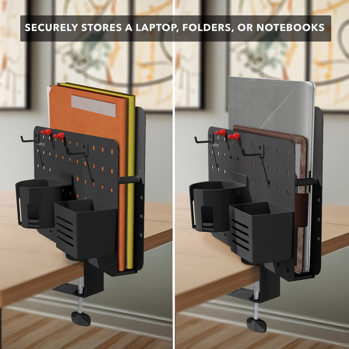 360° Rotating Pegboard and Organizer with Accessories Desk Accessories - 360° Rotating Pegboard and Organizer with Accessories - Mount-It! -