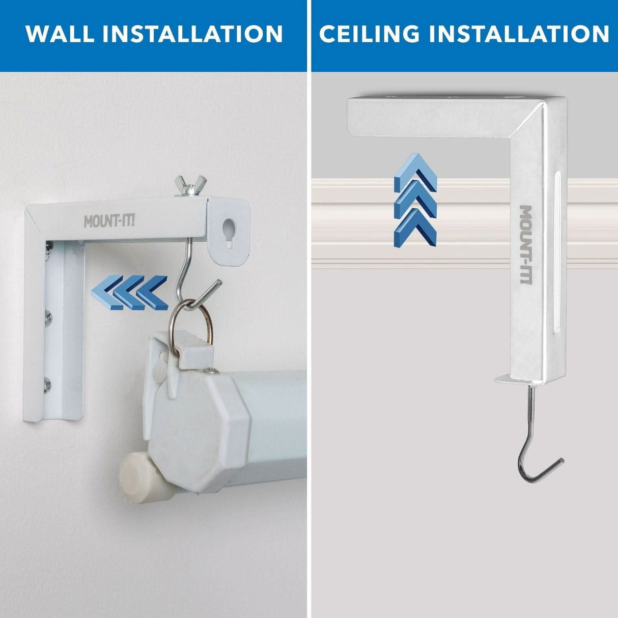 6" Universal Projector Screen Mount - Wall or Ceiling Installation Projector Mount - 6" Universal Projector Screen Mount - Wall or Ceiling Installation - Mount-It! -