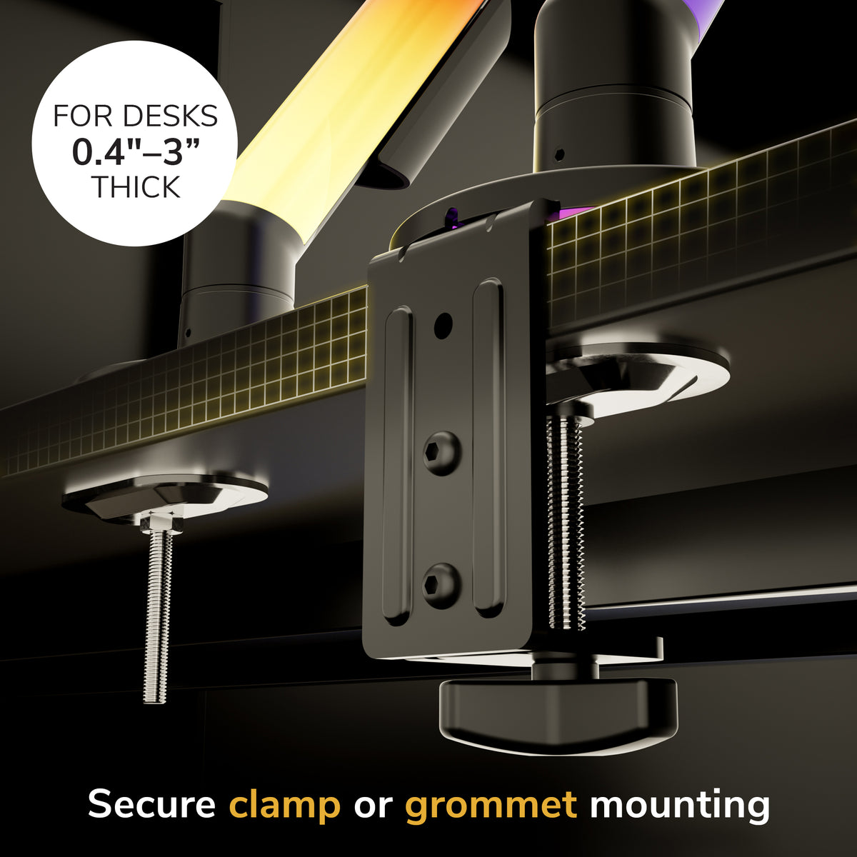 Monitor Mount with RGB Lighting