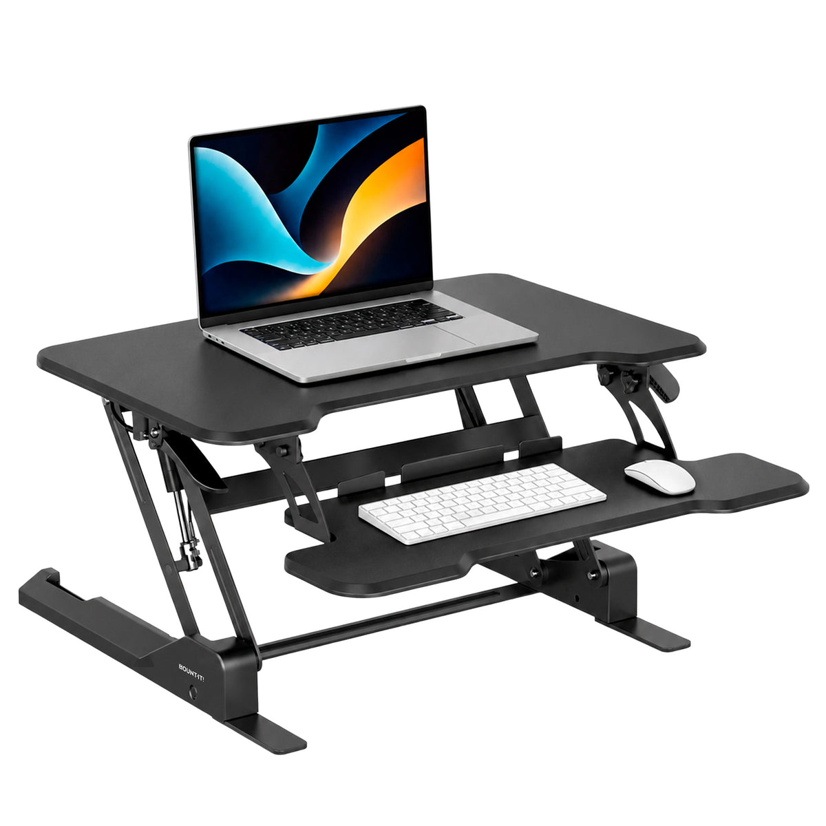 Compact Standing Desk Converter with 30" Desktop