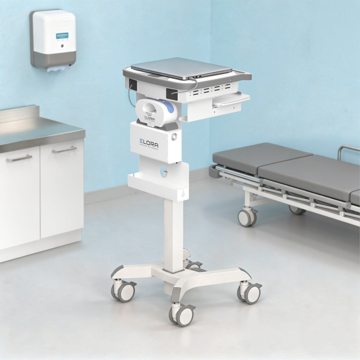 MedHub Mobile Workstation - Powered - Image 2 - Mount-It!