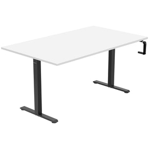 Hand Crank Standing Desk with 55" Tabletop - Black Base Hand Crank Standing Desk with 55" Tabletop - Black Base