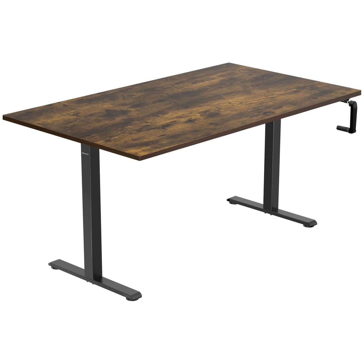 Hand Crank Standing Desk with 55" Tabletop - Black Base Hand Crank Standing Desk with 55" Tabletop - Black Base