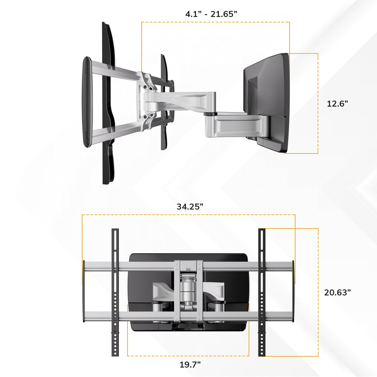 TAA-Compliant Heavy-Duty Full-Motion TV Wall Mount