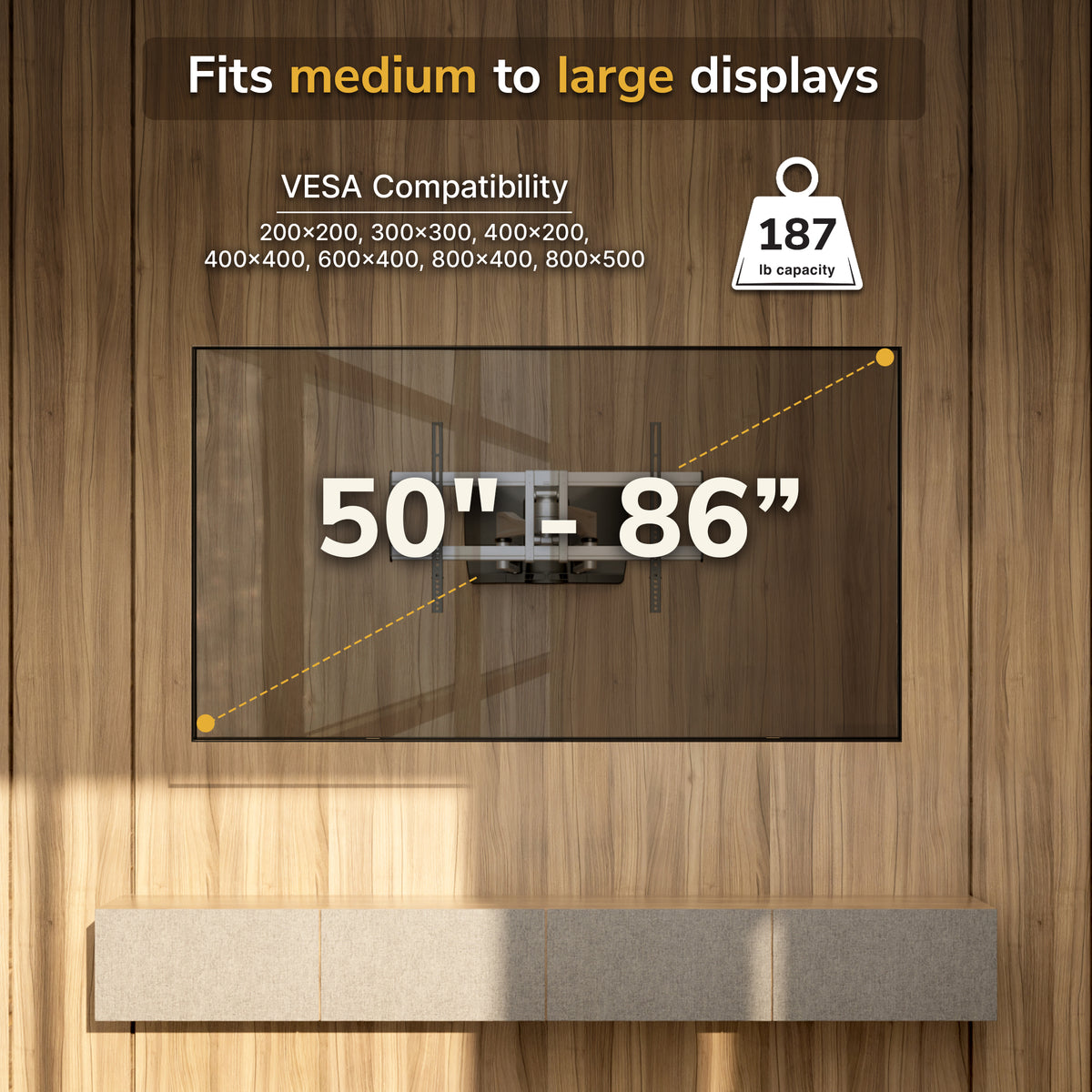 TAA-Compliant Heavy-Duty Full-Motion TV Wall Mount