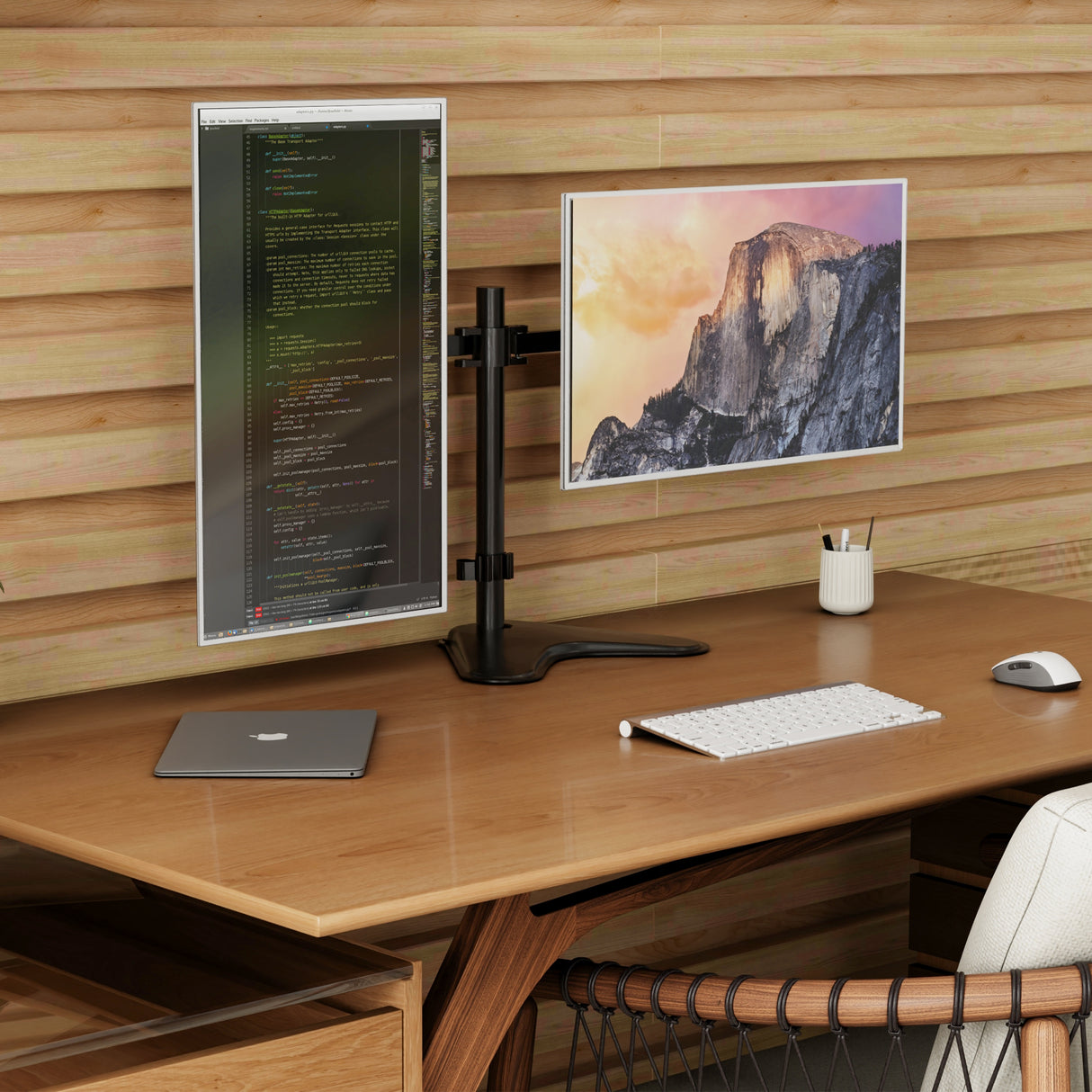 Full-Motion Dual Monitor Stand