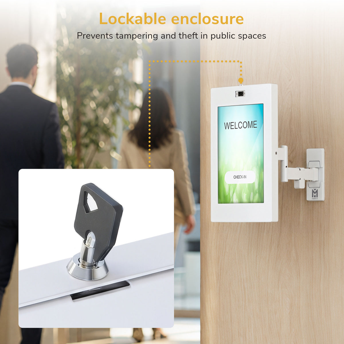 Anti-Theft Full-Motion Tablet Wall Mount