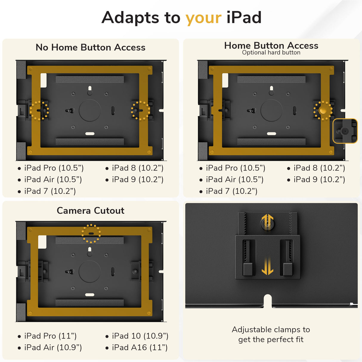 Anti-Theft Full-Motion Tablet Wall Mount