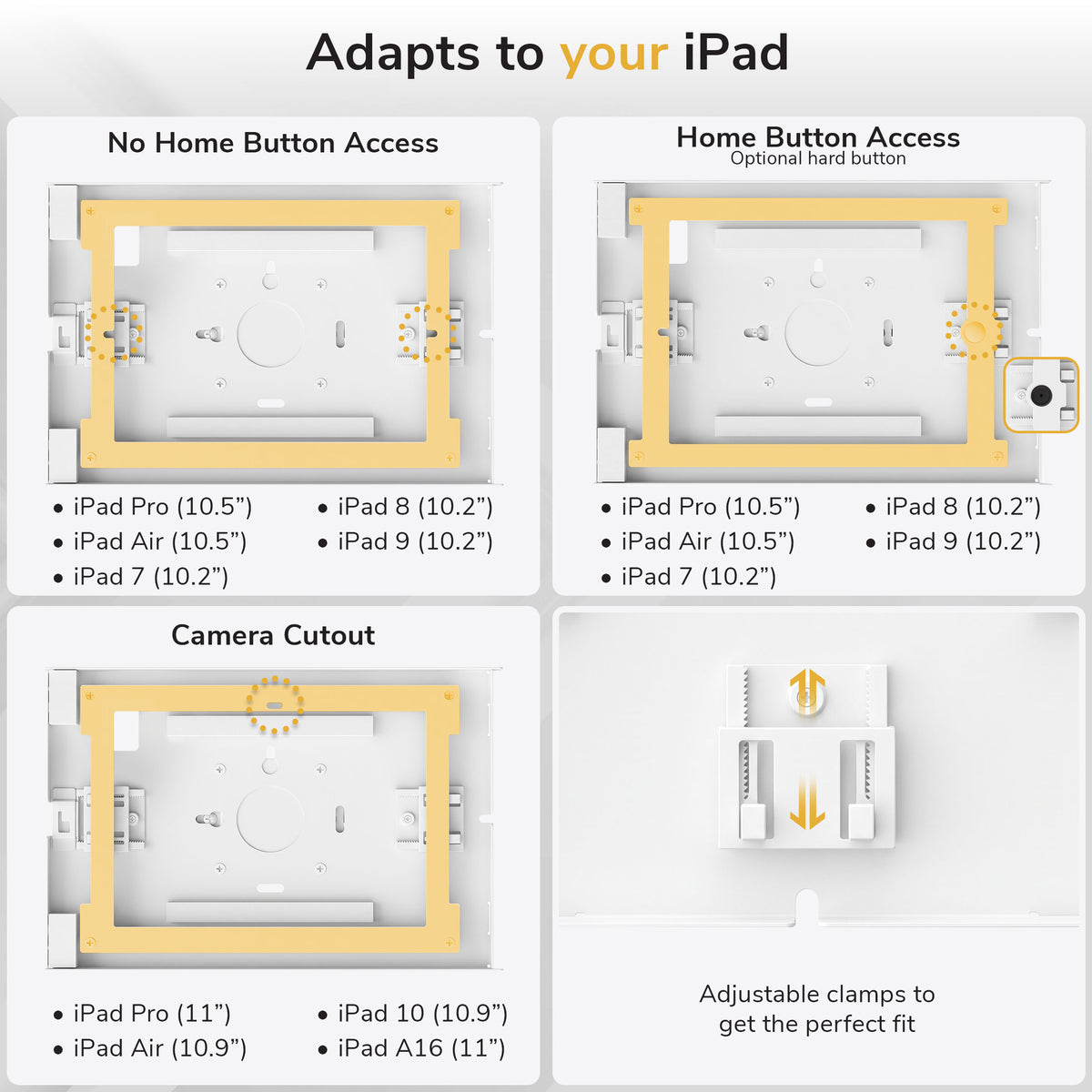 Anti-Theft Full-Motion Tablet Wall Mount