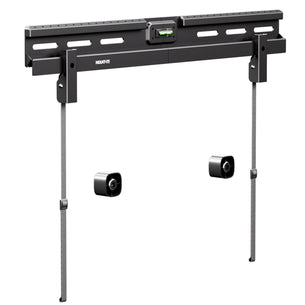 Drywall TV Mounting: The Complete Buyer’s & Installation Guide No Stud TV Wall Mount for TVs 37" to 86" by Mount-It! shown with durable black metal frame designed for mounting large TVs up to 132 lbs directly on drywall without studs, featuring adjustable straps, integrated bubble level for precise installation, and slim profile mounting system allowing TVs to sit just 1.1 inches from the wall for a sleek, professional, and secure setup without drilling into wood.