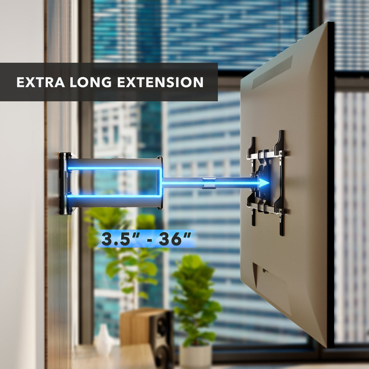 Heavy Duty Dual Arm TV Wall Mount with Extra Long Extension Heavy Duty Dual Arm TV Wall Mount with Extra Long Extension