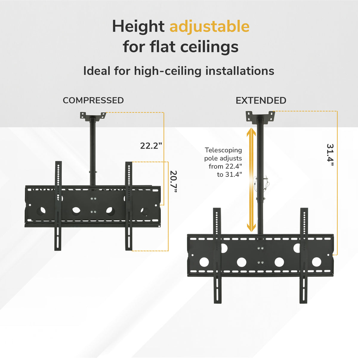 Dual Front & Back TV Ceiling Mount