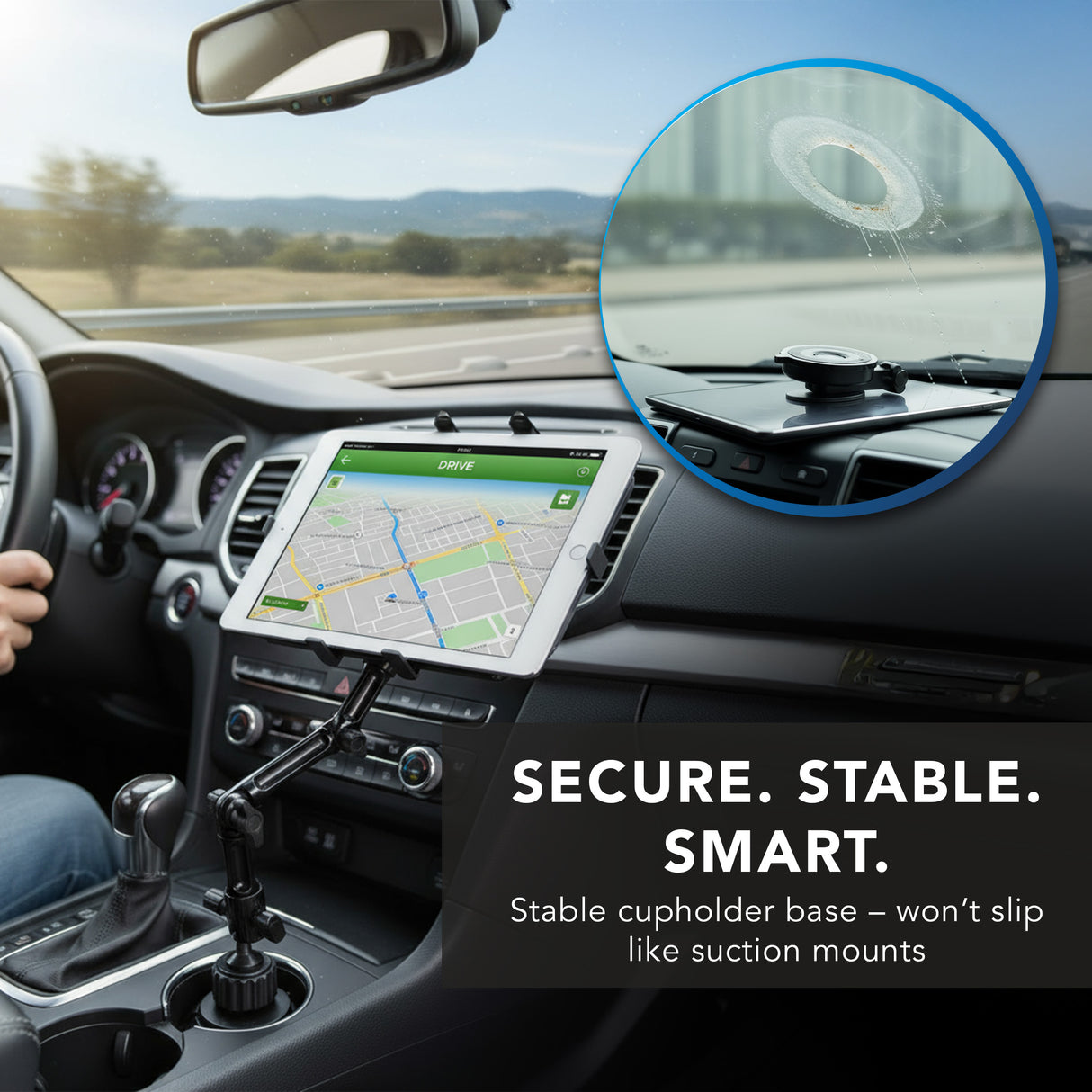 Heavy-Duty Cup Holder Tablet ELD Mount Heavy-Duty Cup Holder Tablet ELD Mount