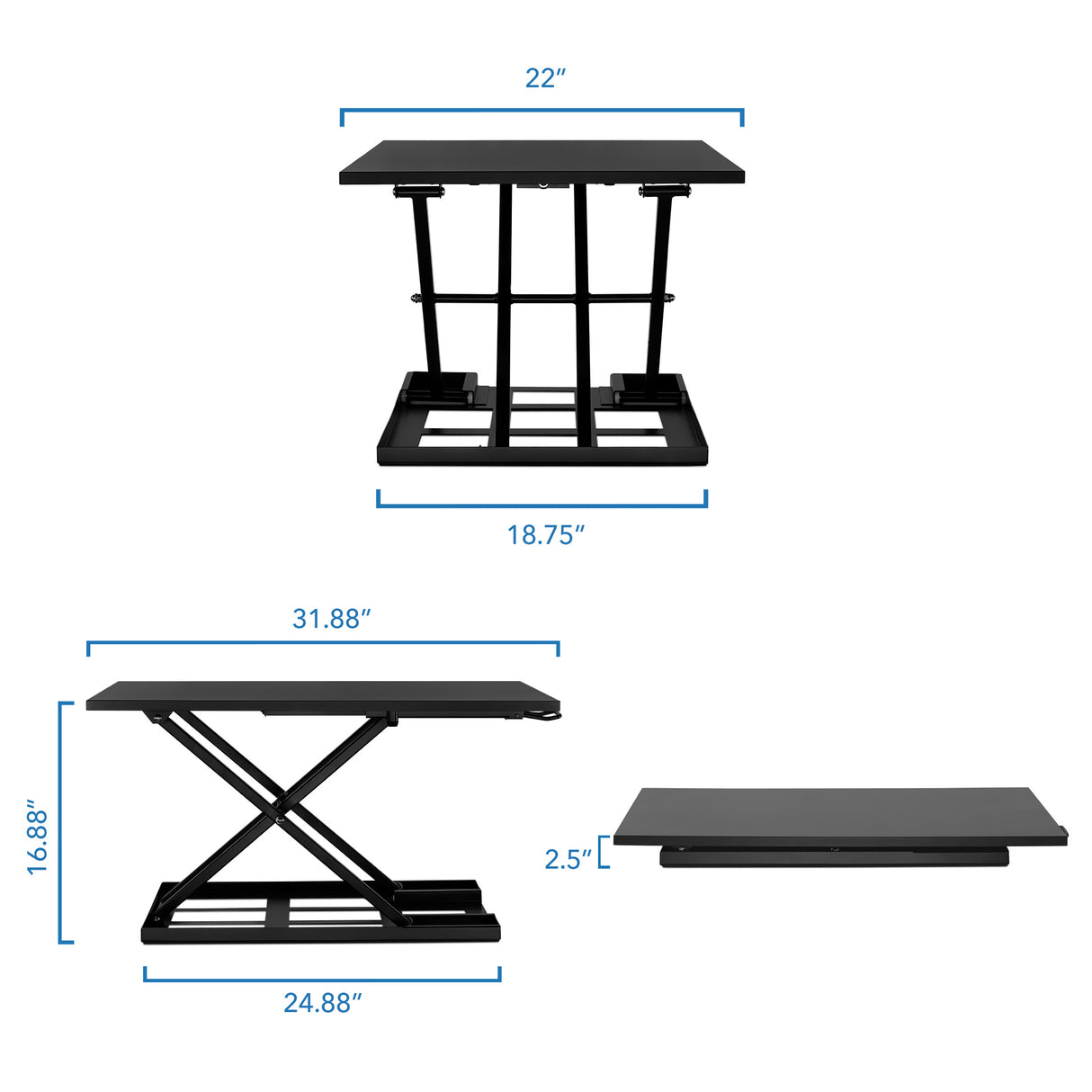 Height Adjustable X-Lift Standing Desk Converter Height Adjustable X-Lift Standing Desk Converter
