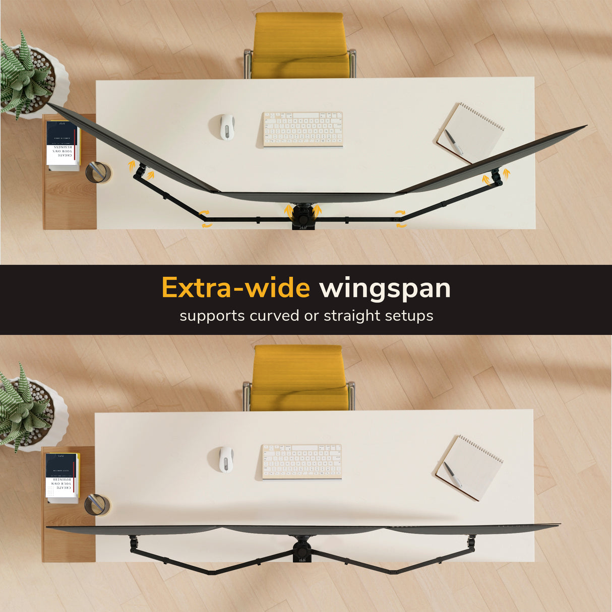 Full-Motion Triple Monitor Mount