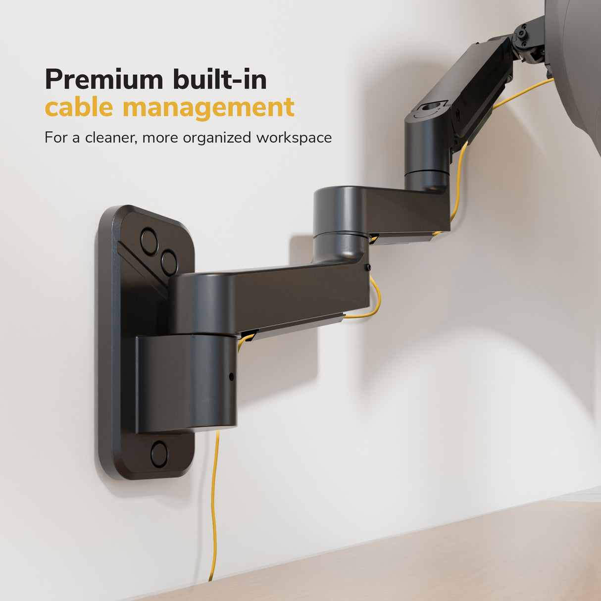Heavy-Duty Full-Motion Monitor Wall Mount