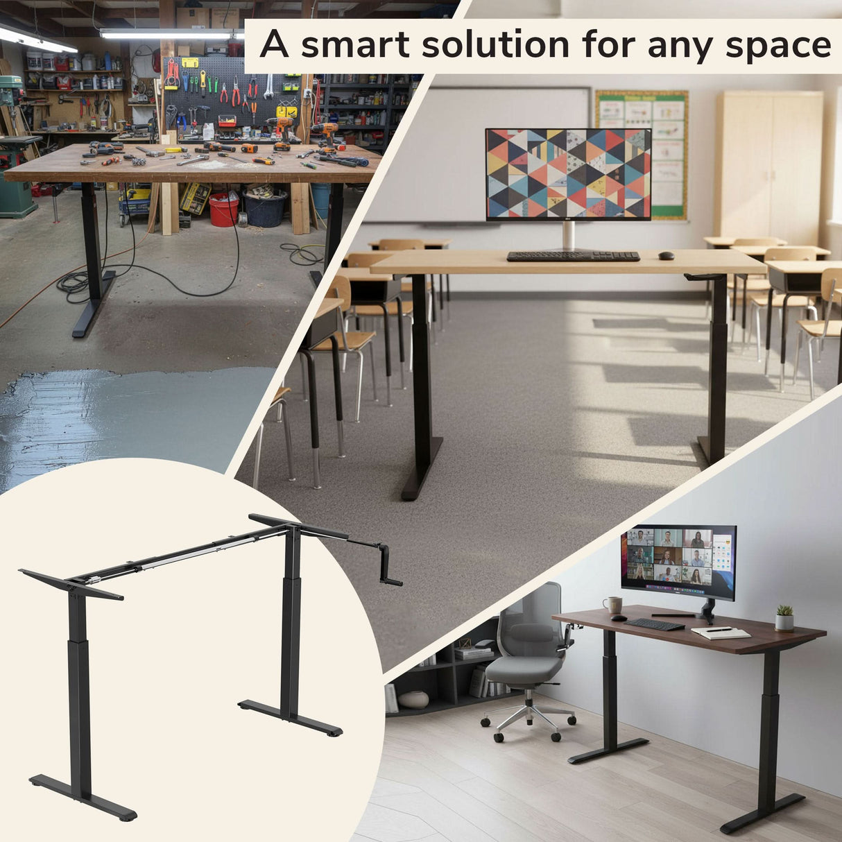 Standing Desk Frame with Hand Crank Standing Desk Frame with Hand Crank