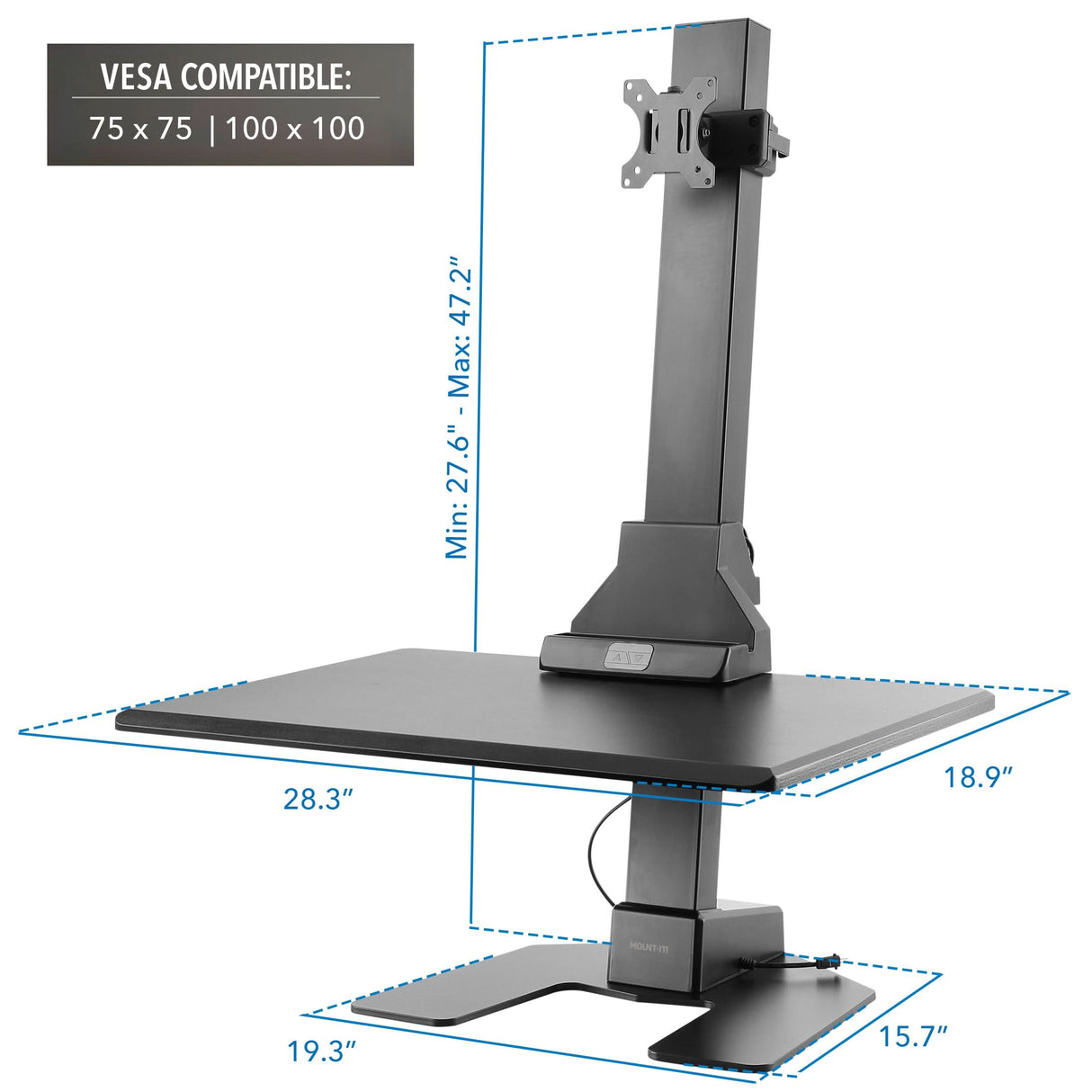 Electric Standing Desk Converter for 1 Monitor Electric Standing Desk Converter for 1 Monitor
