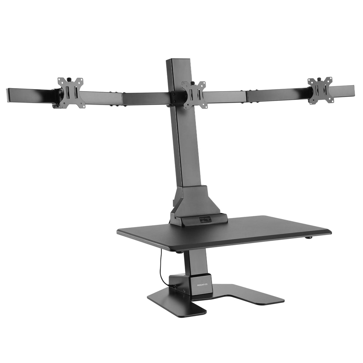 Electric Standing Desk Converter for 3 Monitors Electric Standing Desk Converter for 3 Monitors