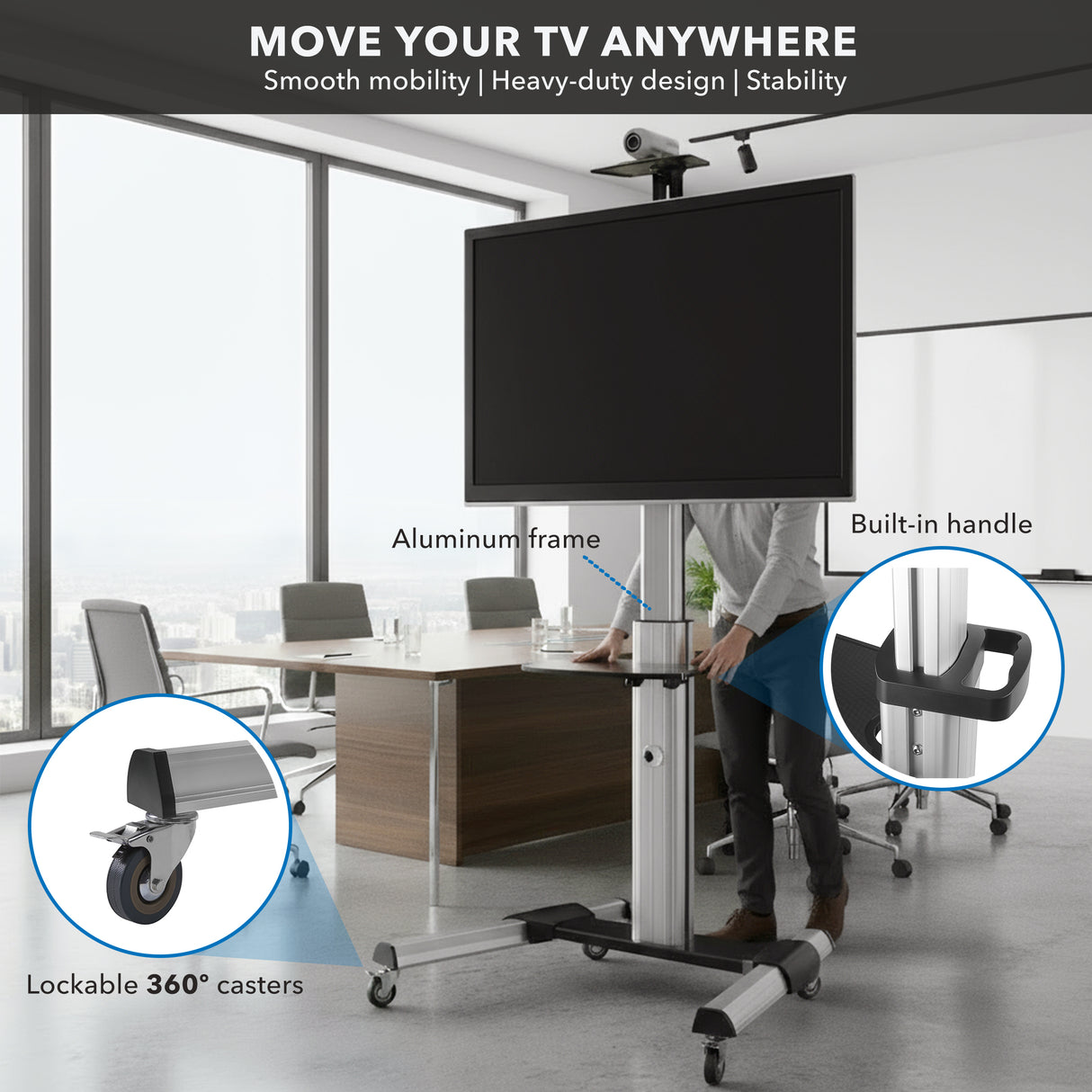 Heavy Duty Mobile TV Cart Heavy Duty Mobile TV Cart