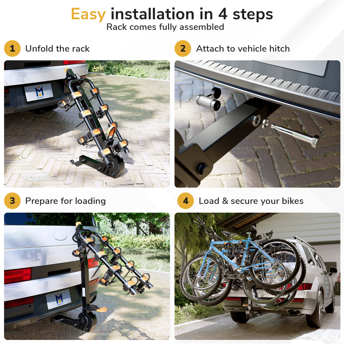 Hitch Bike Rack for 4 Bikes