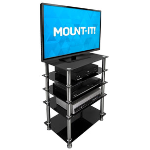 Component Shelves - A/V Five-Tier Media Component Shelves - Mount-It! - MI-8671 Component Shelves - A/V Five-Tier Media Component Shelves - Mount-It! - MI-8671
