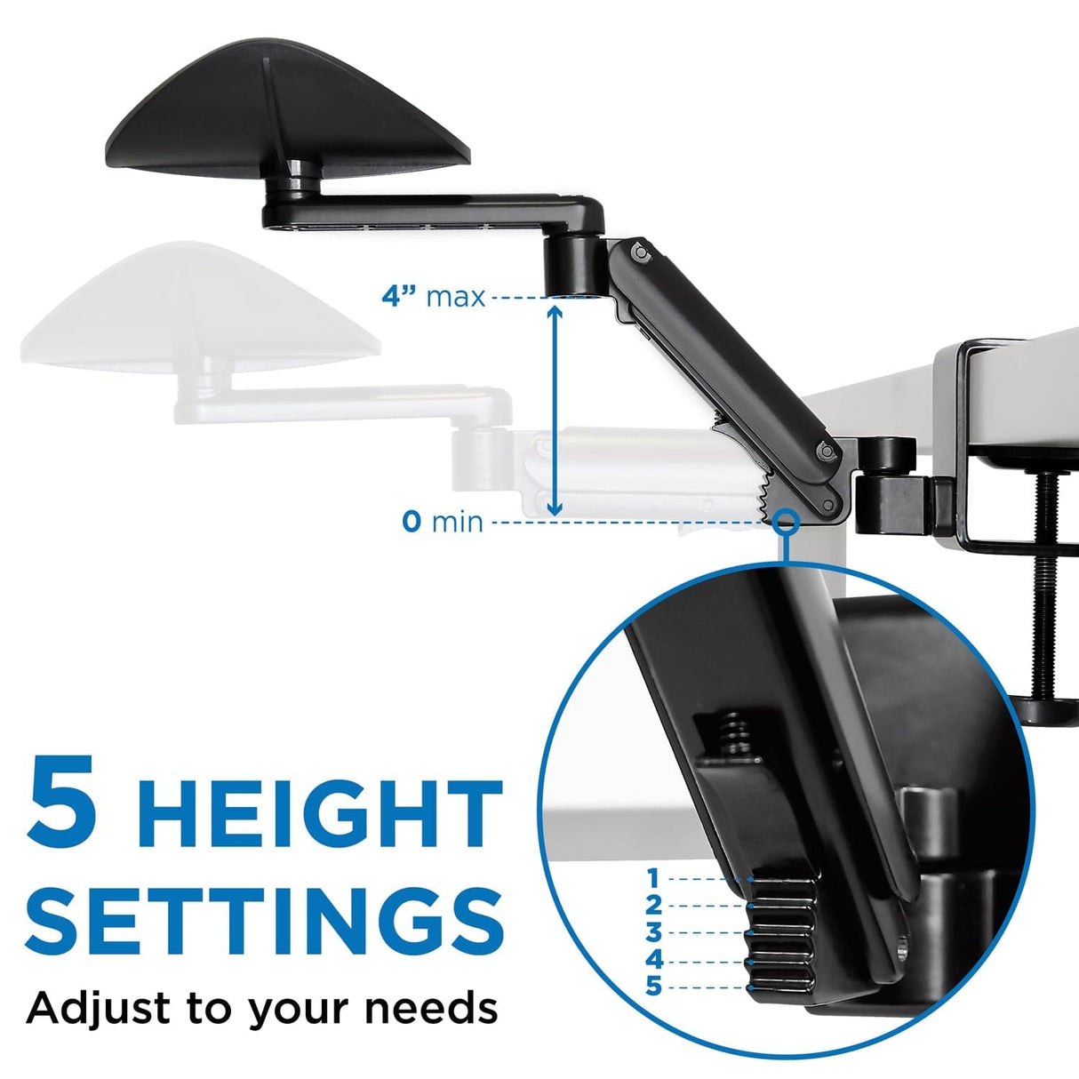 Adjustable Arm Rest for Desk Desk Accessories - Adjustable Arm Rest for Desk - Mount-It! - MI-7145