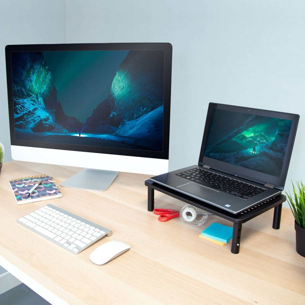 Adjustable Desktop Riser & Stand Monitor Risers - Adjustable Desktop Riser & Stand - Mount-It! - MI-7363