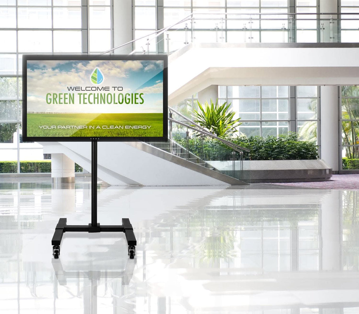 Adjustable Mobile TV Stand TV Cart - Adjustable Mobile TV Stand - Mount-It! - MI-879