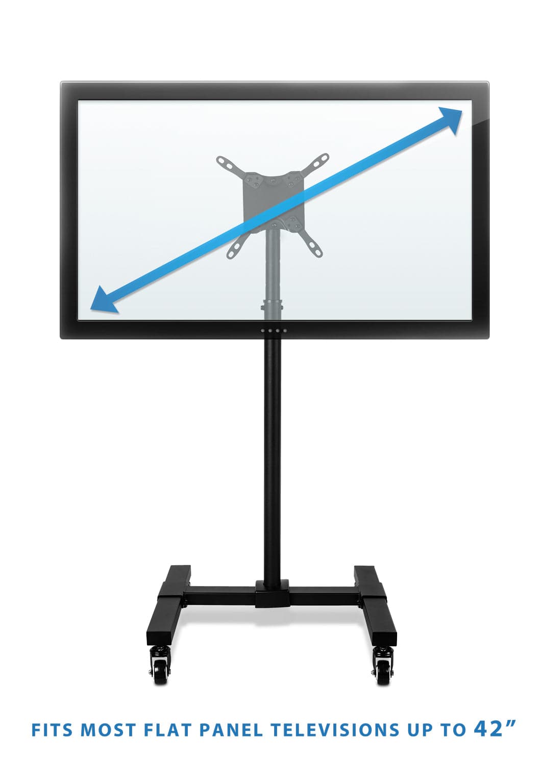 Adjustable Mobile TV Stand TV Cart - Adjustable Mobile TV Stand - Mount-It! - MI-879