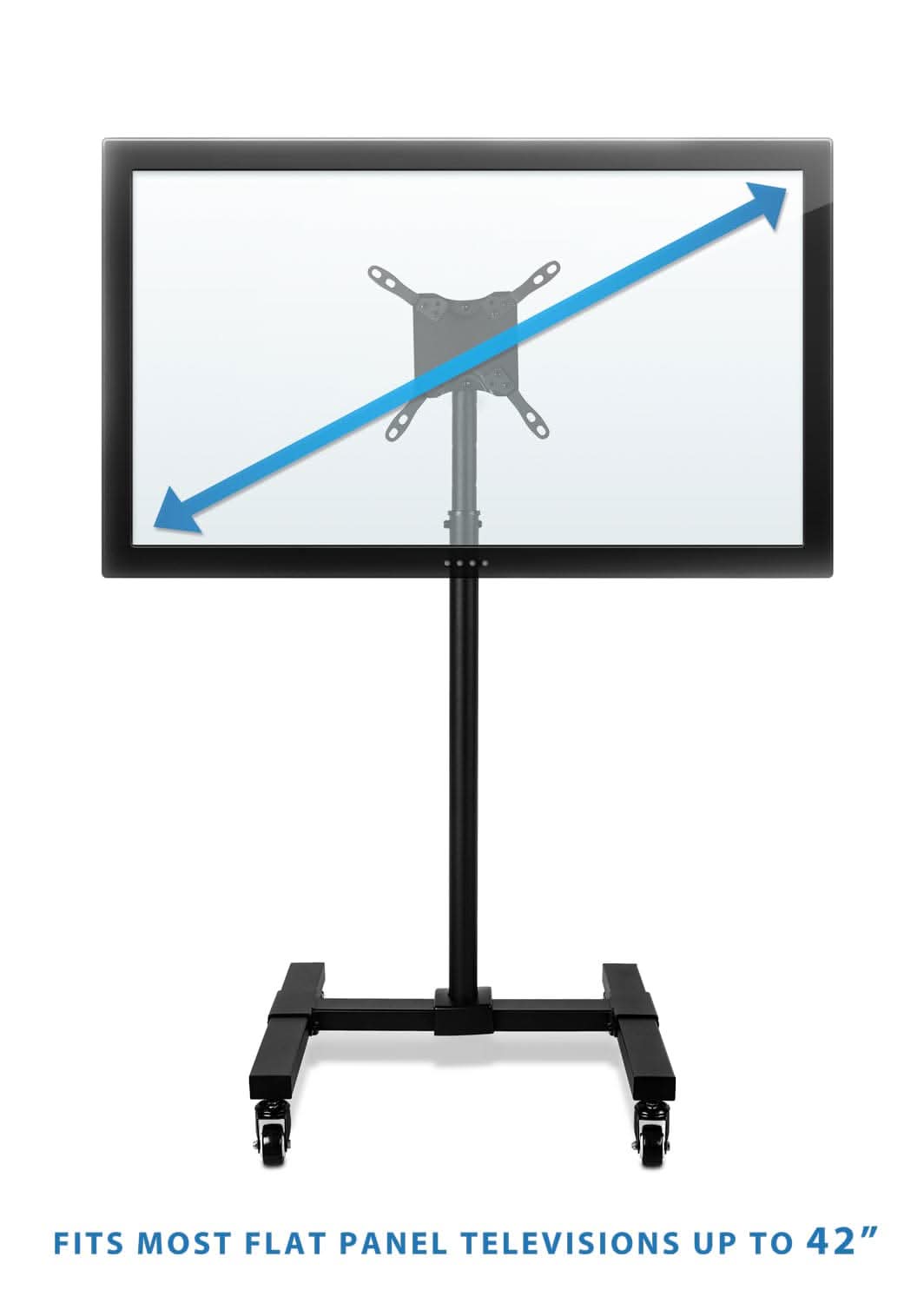 Adjustable Mobile TV Stand TV Cart - Adjustable Mobile TV Stand - Mount-It! - MI-879