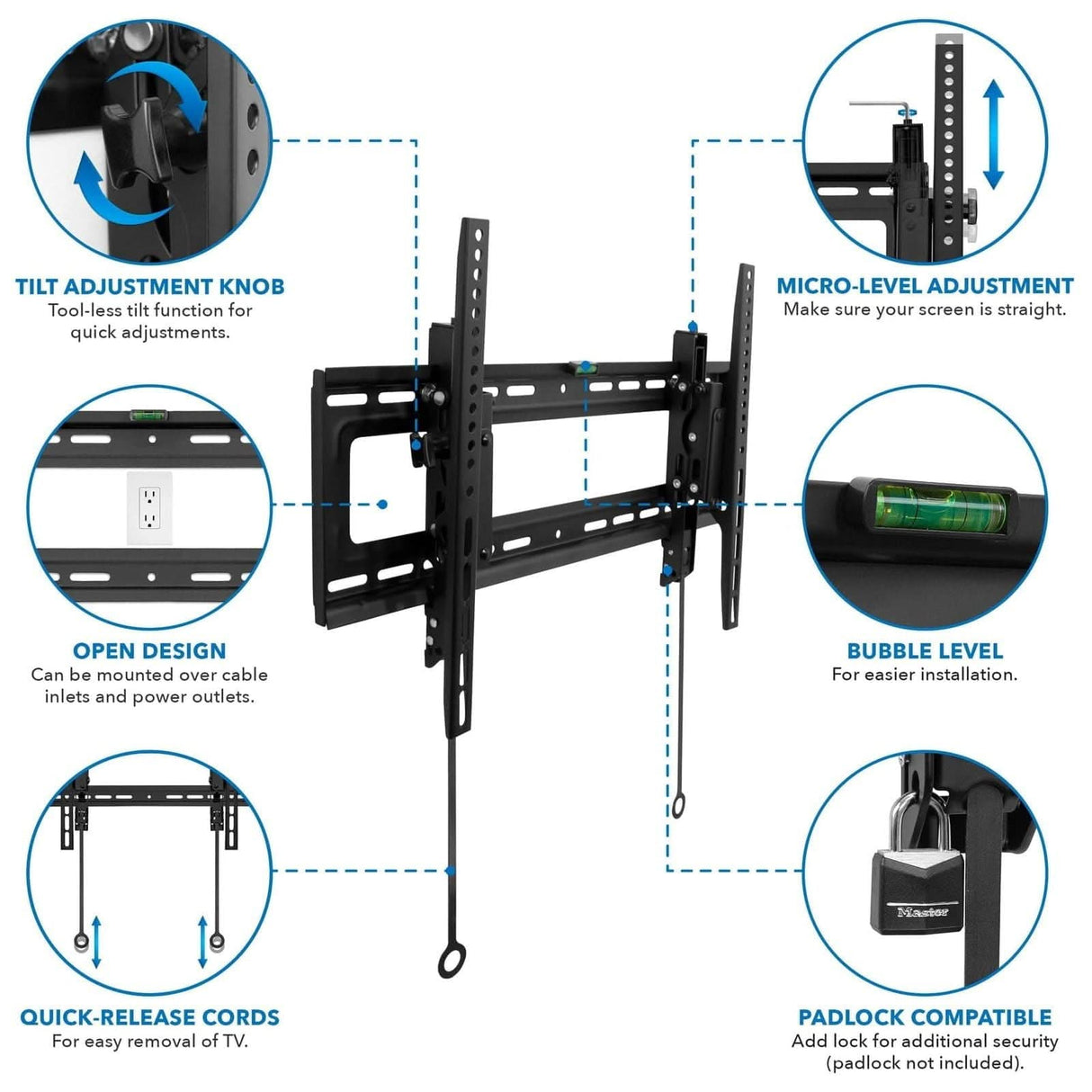 Advanced Tilt Premium TV Wall Mount TV Mount - Advanced Tilt Premium TV Wall Mount - Mount-It! - MI-382