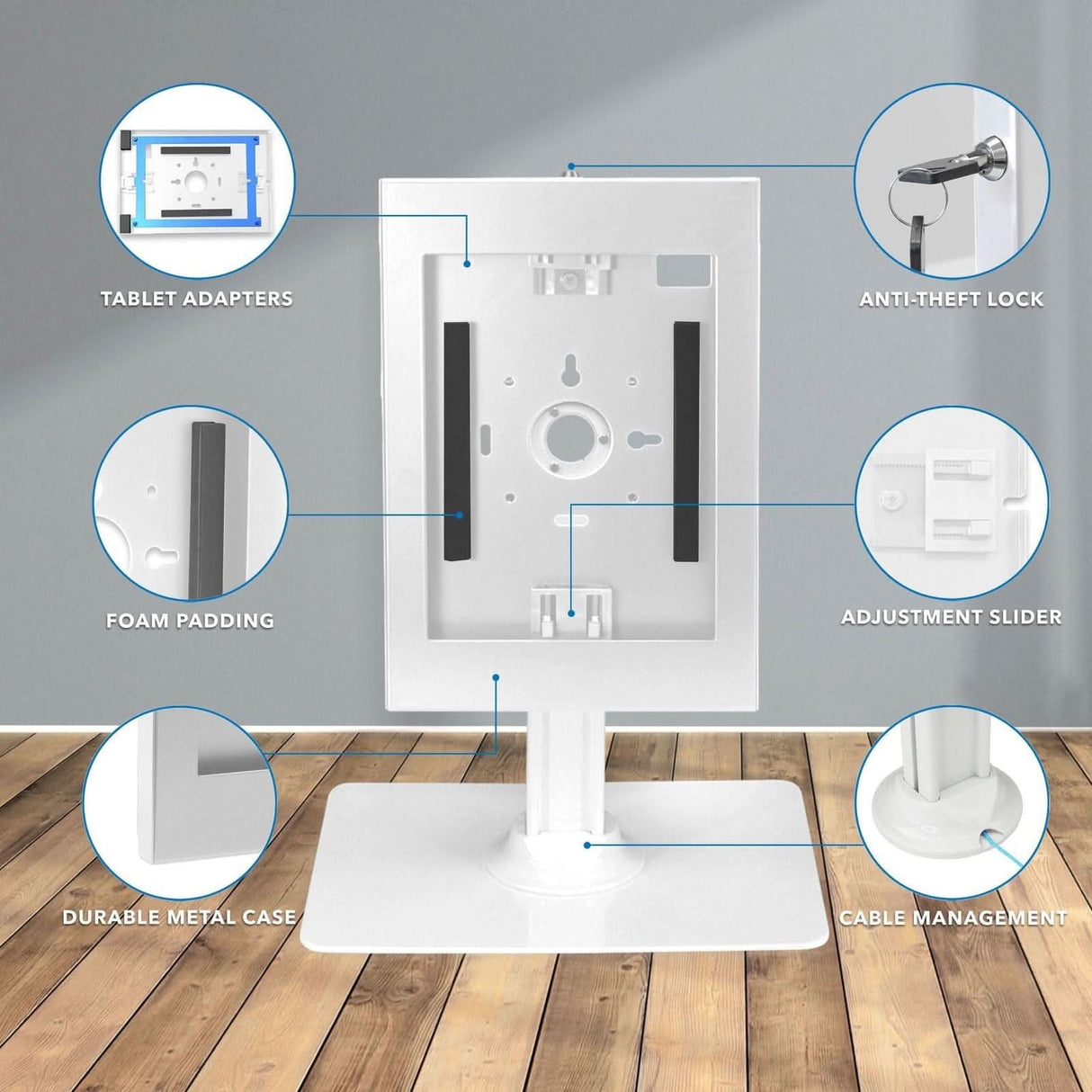 Anti-Theft Tablet Countertop Stand for iPad, iPad Air, iPad Pro Tablet Stand - Anti-Theft Tablet Countertop Stand for iPad, iPad Air, iPad Pro - Mount-It! -