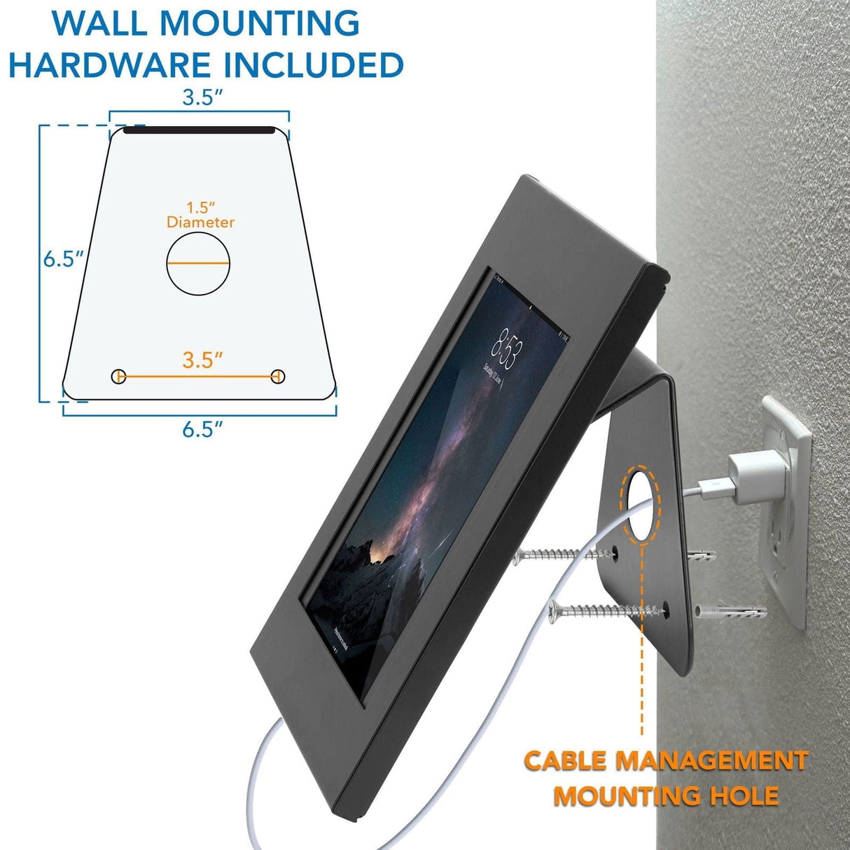 Anti-Theft Tablet Countertop Stand / Wall Mount Tablet Stand - Anti-Theft Tablet Countertop Stand / Wall Mount - Mount-It! -