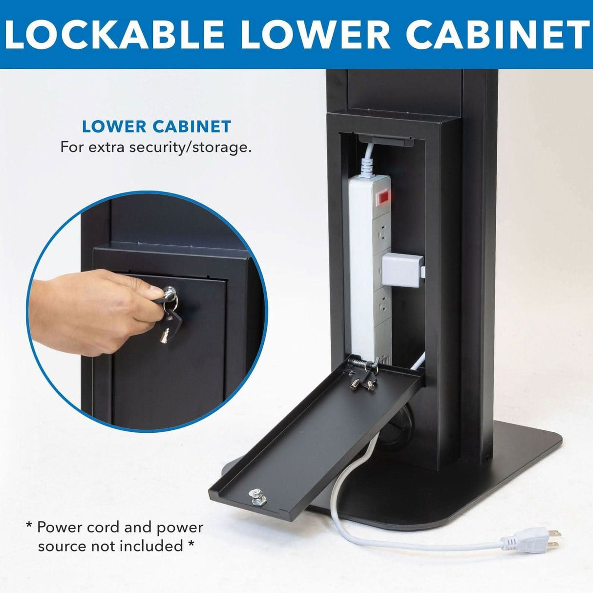 Anti-Theft Tablet Kiosk for iPad, iPad Air, iPad Pro Tablet Stand - Anti-Theft Tablet Kiosk for iPad, iPad Air, iPad Pro - Mount-It! -