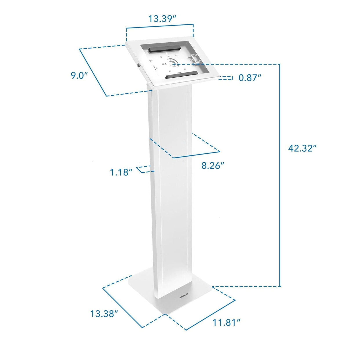 Anti-Theft Tablet Kiosk for iPad, iPad Air, iPad Pro Tablet Stand - Anti-Theft Tablet Kiosk for iPad, iPad Air, iPad Pro - Mount-It! -