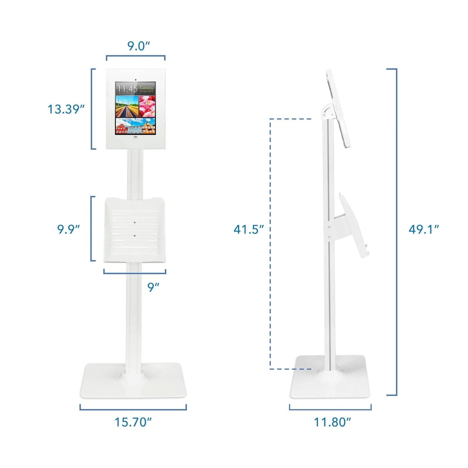 Tablet Stand - Anti-Theft Tablet Kiosk with Document Holder for iPad, iPad Air, iPad Pro - Mount-It! -