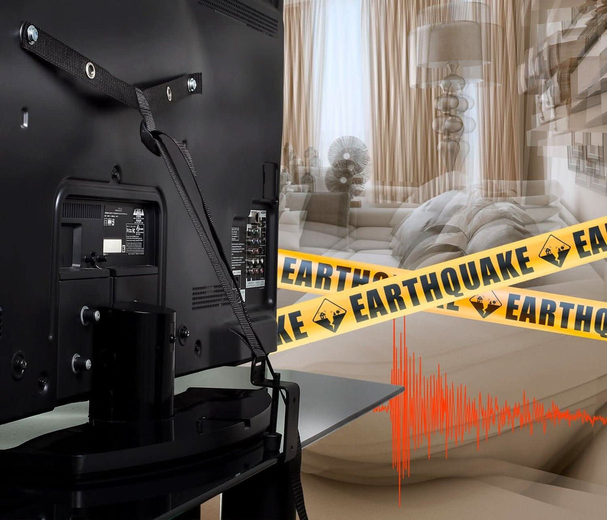 Anti-Tip Prevention TV Safety Straps TV Accessories - Anti-Tip Prevention TV Safety Straps - Mount-It! - MI-350