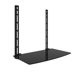 Component Shelves - AV Component Shelf For Wall Mounted TV | 1 Tempered Glass Shelf - Mount-It! - MI-8401 Component Shelves - AV Component Shelf For Wall Mounted TV | 1 Tempered Glass Shelf - Mount-It! - MI-8401