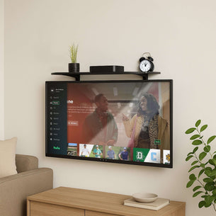 Component Shelves - AV Component Shelf For Wall Mounted TV | 1 Tempered Glass Shelf - Mount-It! - MI-8401 Component Shelves - AV Component Shelf For Wall Mounted TV | 1 Tempered Glass Shelf - Mount-It! - MI-8401