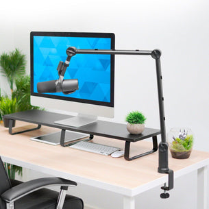 Black Desk Accessories - Adjustable Microphone Boom Arm - Mount-It! - MI-7610 Black Desk Accessories - Adjustable Microphone Boom Arm - Mount-It! - MI-7610