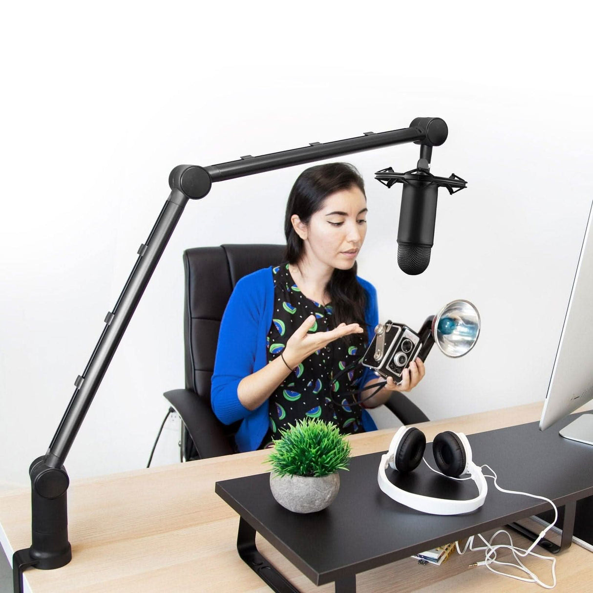 Adjustable Microphone Boom Arm Black Desk Accessories - Adjustable Microphone Boom Arm - Mount-It! - MI-7610
