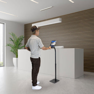 Black Tablet Stand - Anti-Theft Tablet Floor Stand - Mount-It! - MI-3870B Black Tablet Stand - Anti-Theft Tablet Floor Stand - Mount-It! - MI-3870B