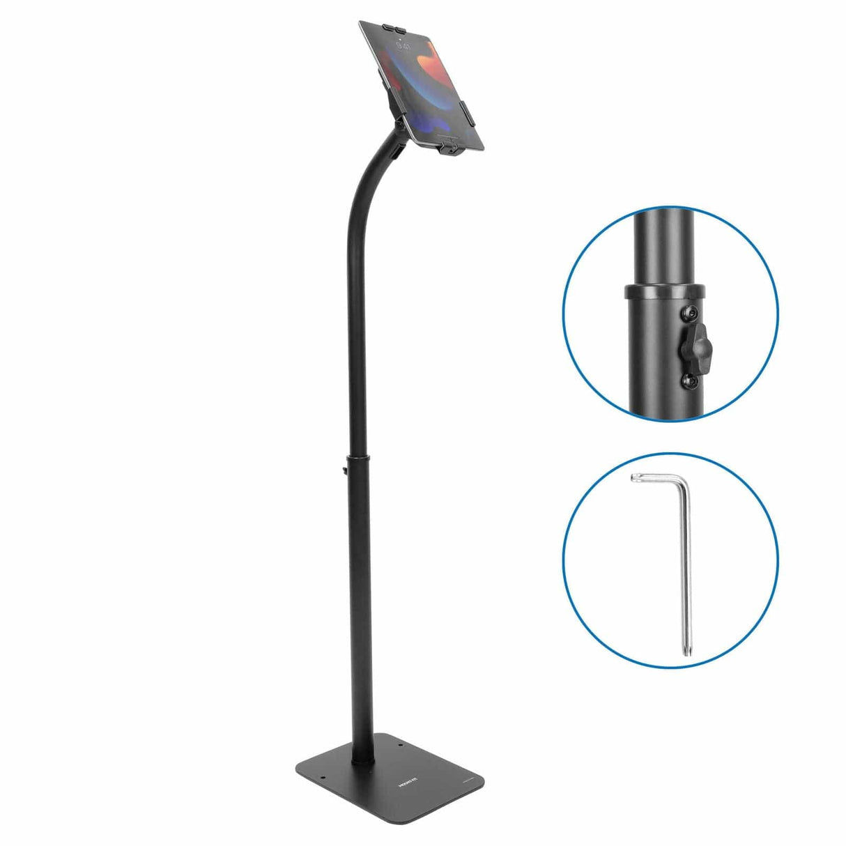 Anti-Theft Tablet Floor Stand Black Tablet Stand - Anti-Theft Tablet Floor Stand - Mount-It! - MI-3870B
