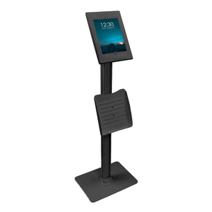 Black Tablet Stand - Anti-Theft Tablet Kiosk with Document Holder for iPad, iPad Air, iPad Pro - Mount-It! - MI-3770B_G10 Black Tablet Stand - Anti-Theft Tablet Kiosk with Document Holder for iPad, iPad Air, iPad Pro - Mount-It! - MI-3770B_G10