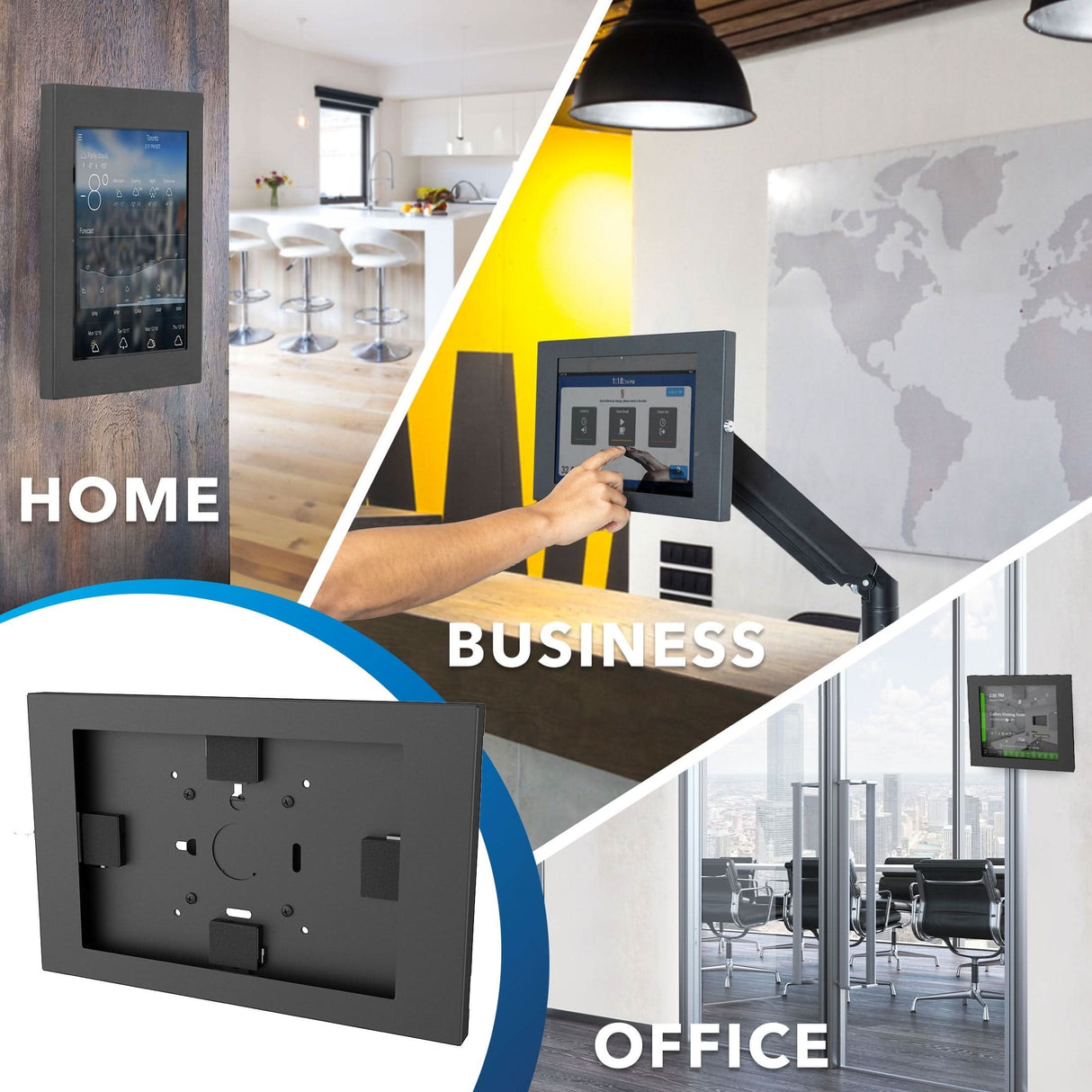 Anti-Theft Tablet Wall Mount for Samsung Black Tablet Mount - Anti-Theft Tablet Wall Mount for Samsung - Mount-It! - MI-3884B