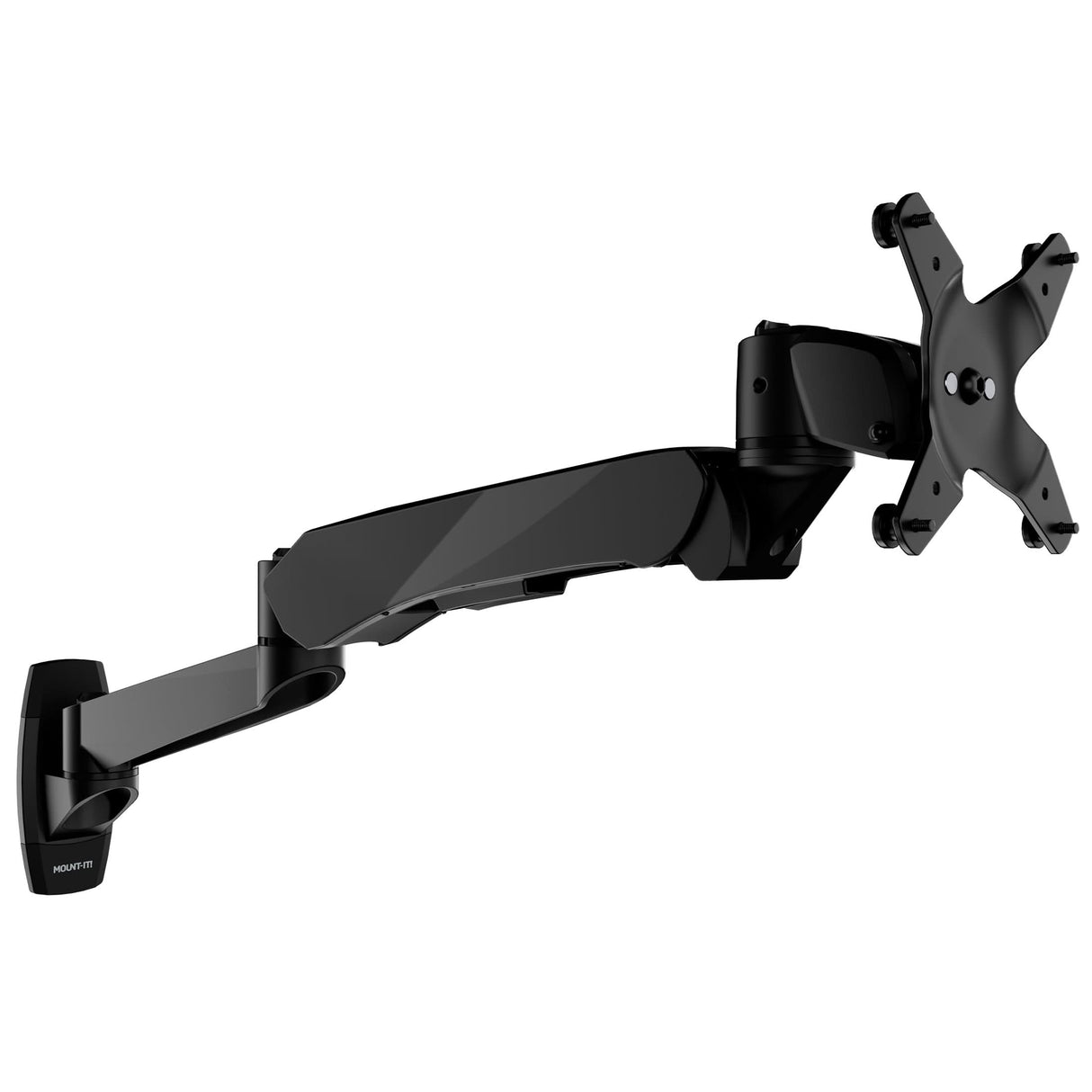 Full Motion Single Monitor Wall Mount with Gas Spring Arm Black Monitor Mount - CLiX Series Full Motion Single Monitor Wall Mount with Gas Spring Arm - Mount-It! - MI-35114_BLK